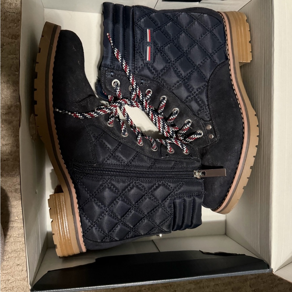 Tommy Hilfiger Dark Blue Fabric Shoes
